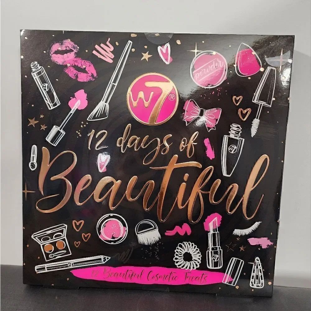 W7 New 12 Days of Beautiful Gift Set 12 Individually Boxed Makeup